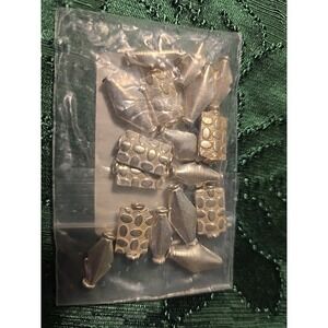 Antique Silver Plated Copper Beads Assorted Charms #127 Bundle W/ Others Listed